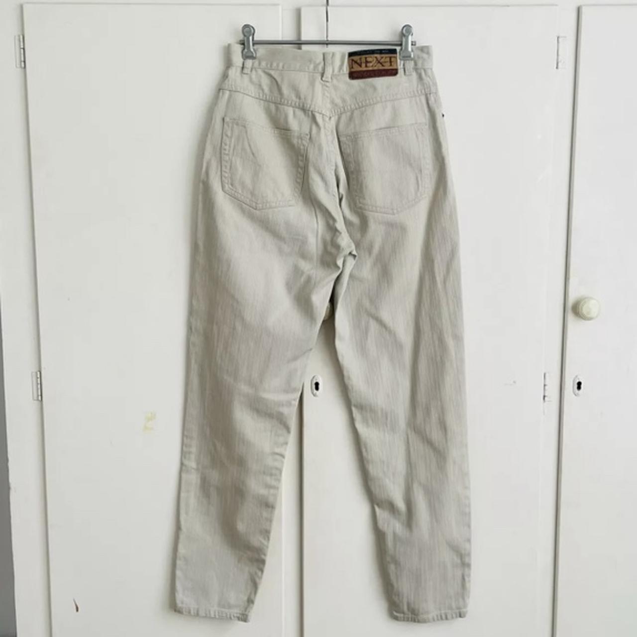 Vintage creamy white high waisted jeans! No stretch... Depop