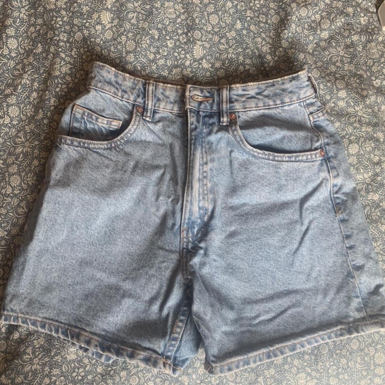 Zara high waisted denim shorts. EU size 36 so UK... - Depop