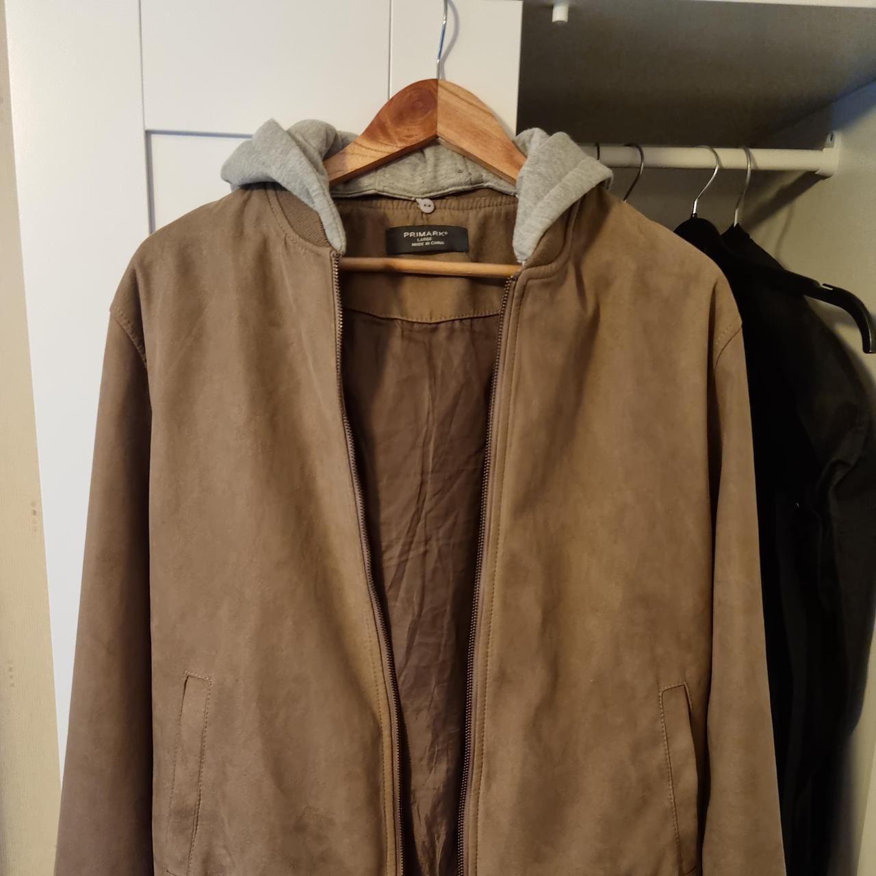 Primark Suede Brown Bomber Jacket. Like New... Depop