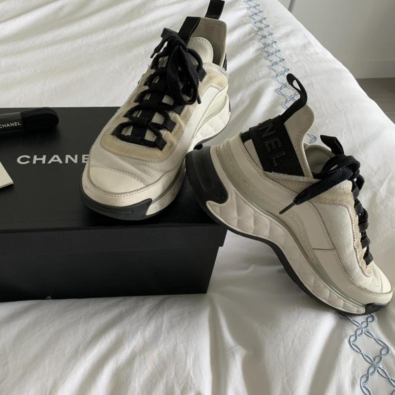 chanel velvet calfskin & mixed fibers ivory