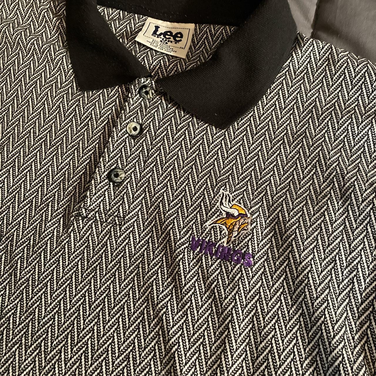 Vintage Majestic Minnesota Vikings Polo Shirt Good, - Depop