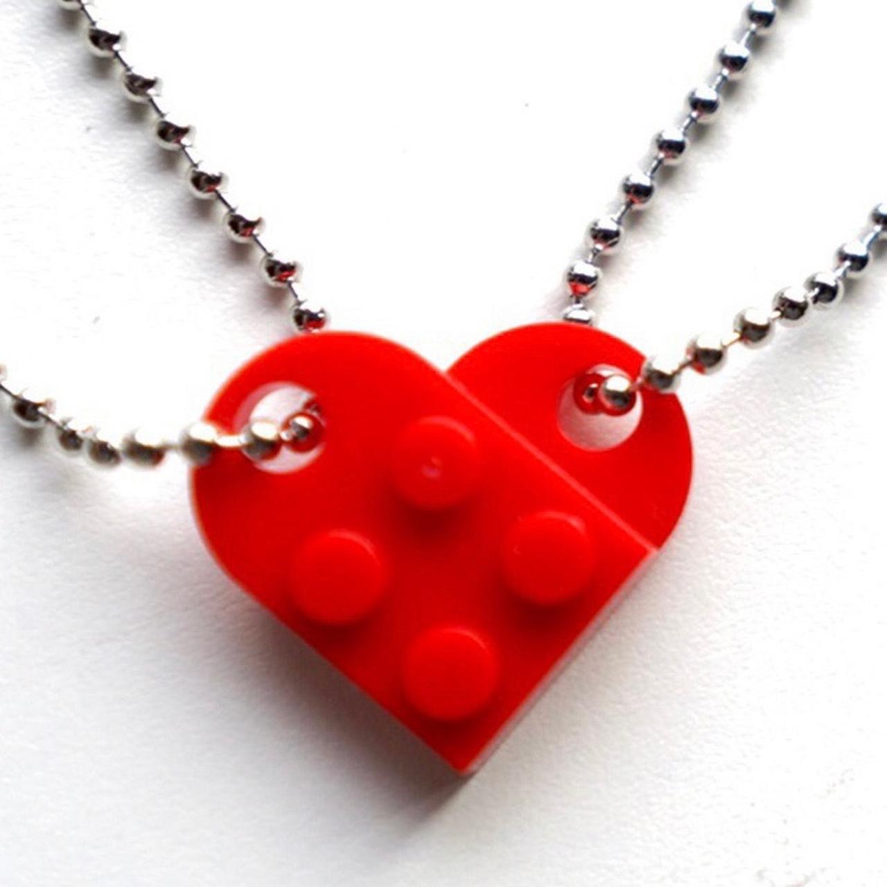 lego love heart necklace