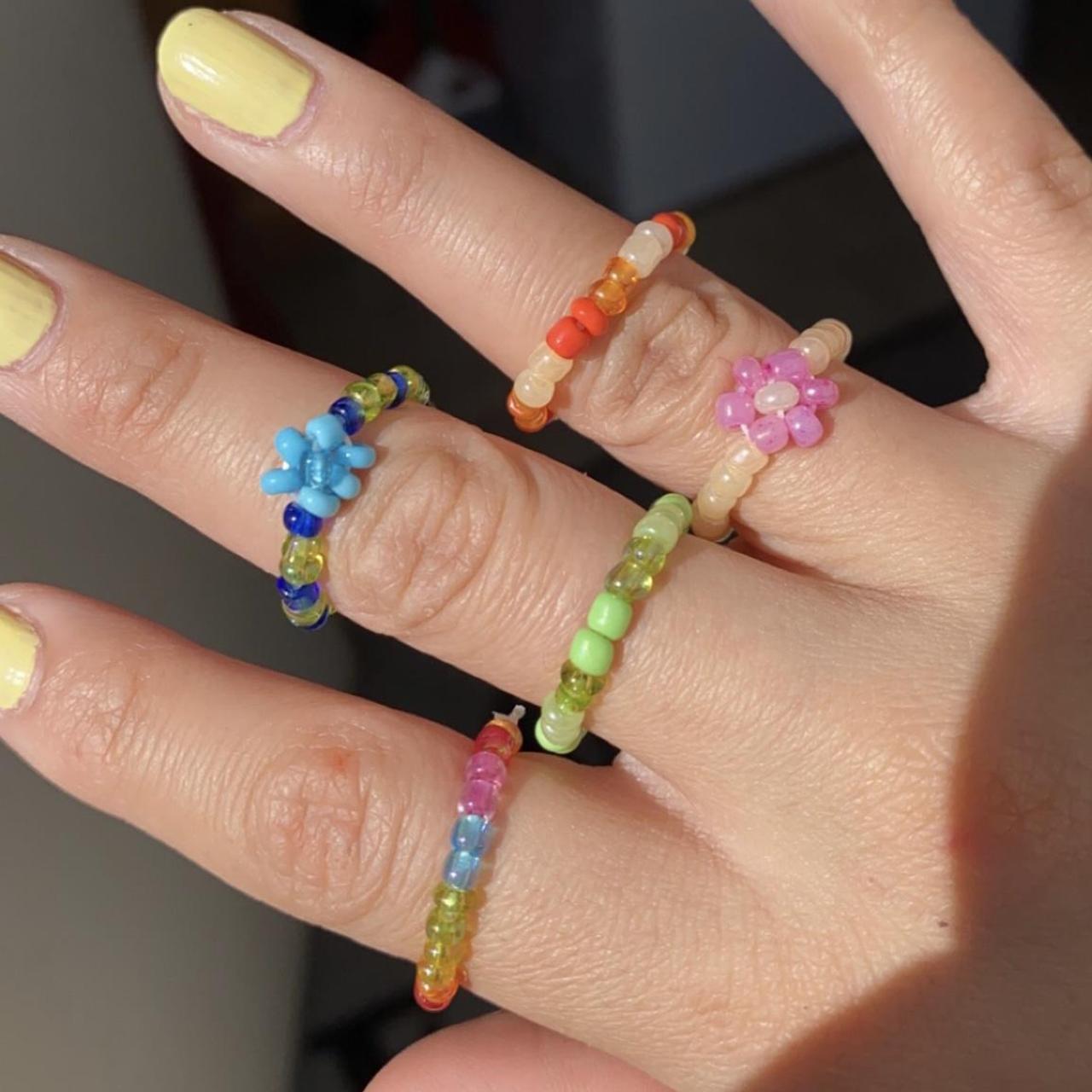 Beaded rings ❀ pick ), ❀ Stretchy,