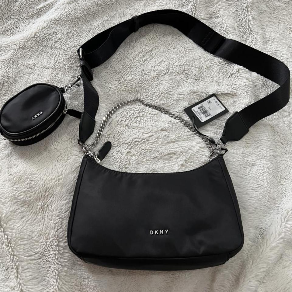Brand new black and white cross body DKNY bag with - Depop