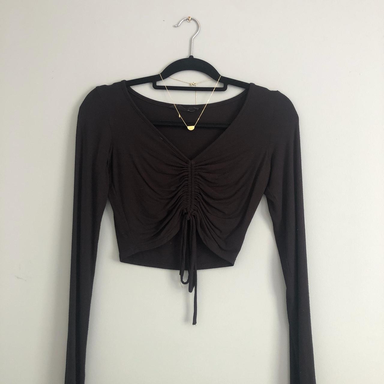 Women's Black Crop-top | Depop