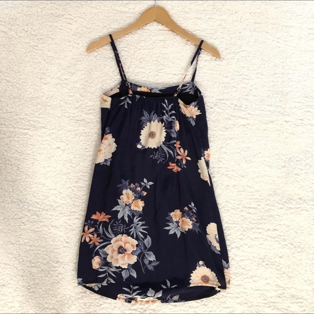 Brandy Melville slip dress Rare floral satin dress... - Depop