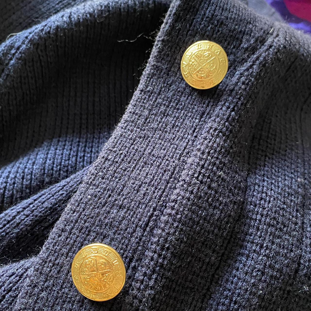 Product Image 3 - Navy collared cardigan sweater. The