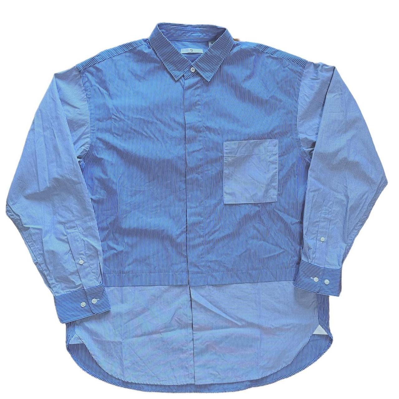 Jil Sander Men's Blue and White Shirt