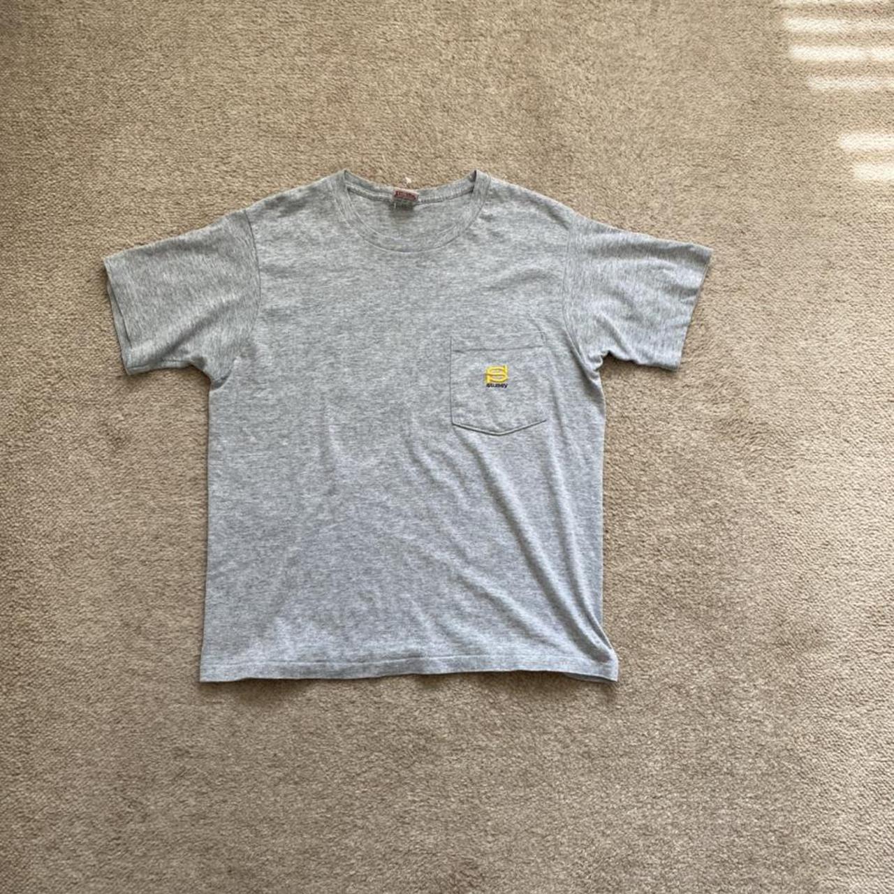 Vintage Stüssy Tee | Grey | Size: S (says medium on... - Depop