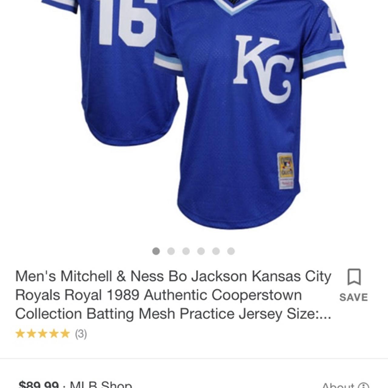 Men's Kansas City Royals Bo Jackson Mitchell & Ness Royal 1989 Authentic  Cooperstown Collection Batting Mesh Practice Jersey