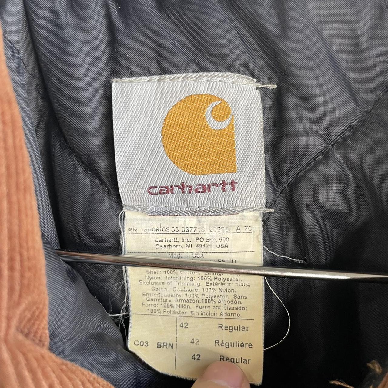 Vintage Y2K carhartt zip up jacket with double... - Depop