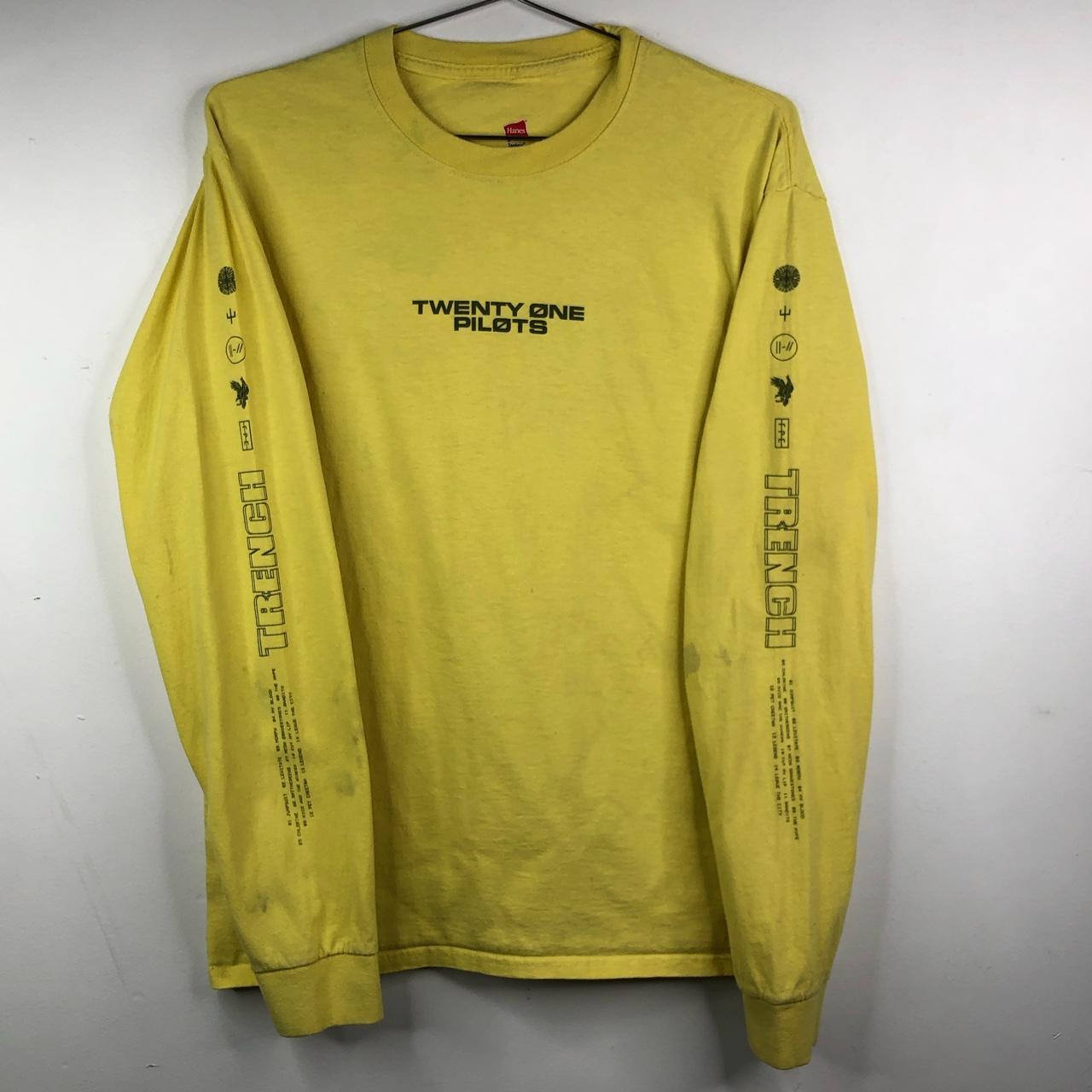 Hanes Men's Yellow T-shirt | Depop