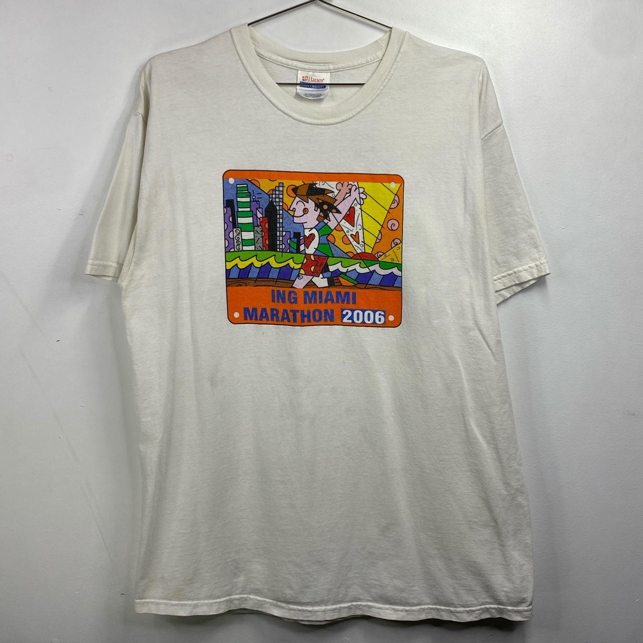 Y2k Running Miami Marathon 2006 Graphic White... - Depop