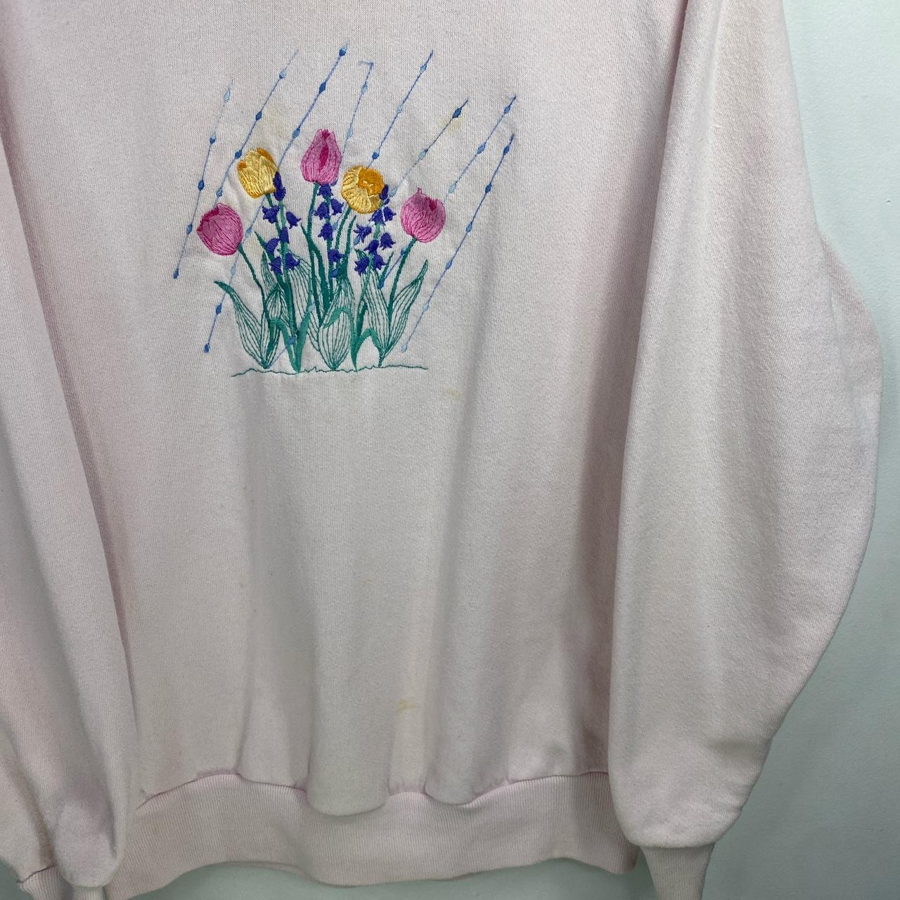 Product Image 3 - Vintage 90s embroidered tulip flowers