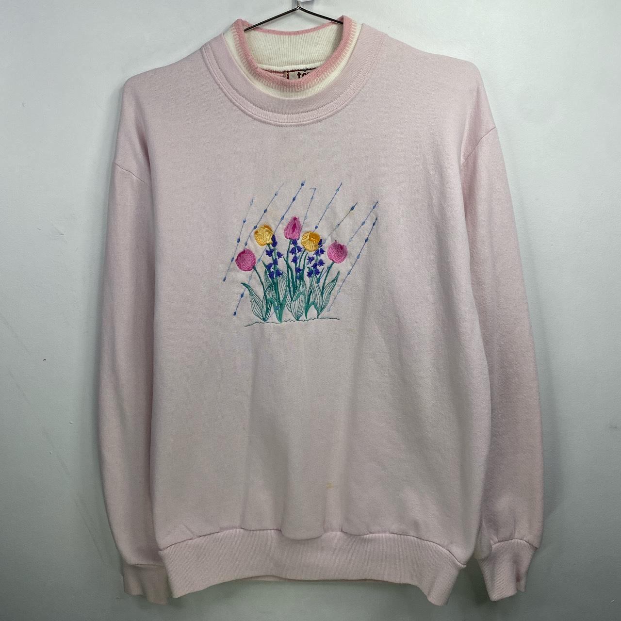Product Image 1 - Vintage 90s embroidered tulip flowers