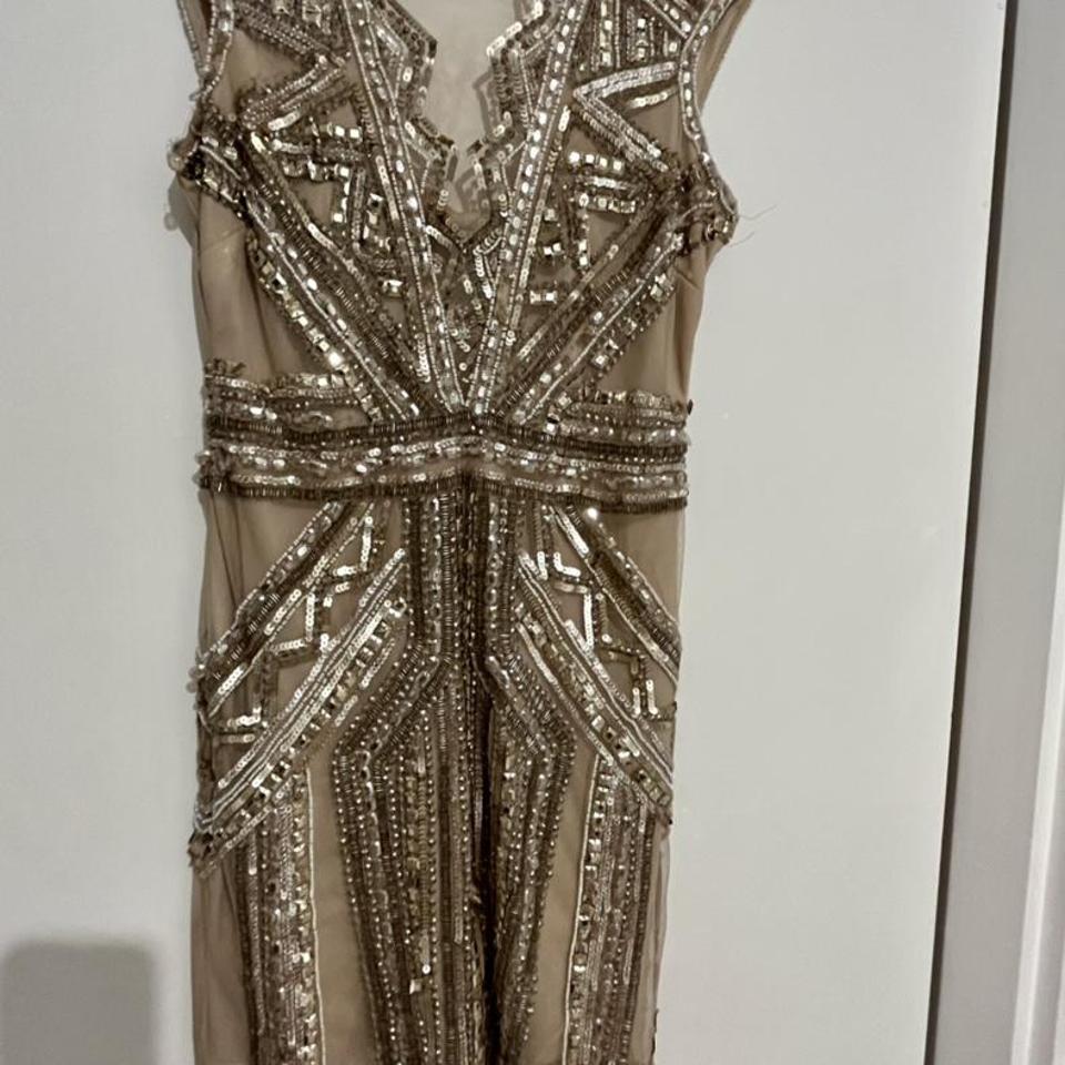 Miss selfridge clearance gold dress