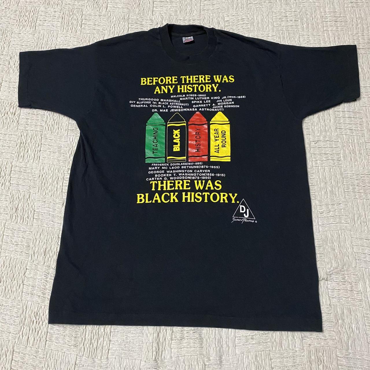 Vintage 90s Black History Crayon Spike Lee MLK Shirt...