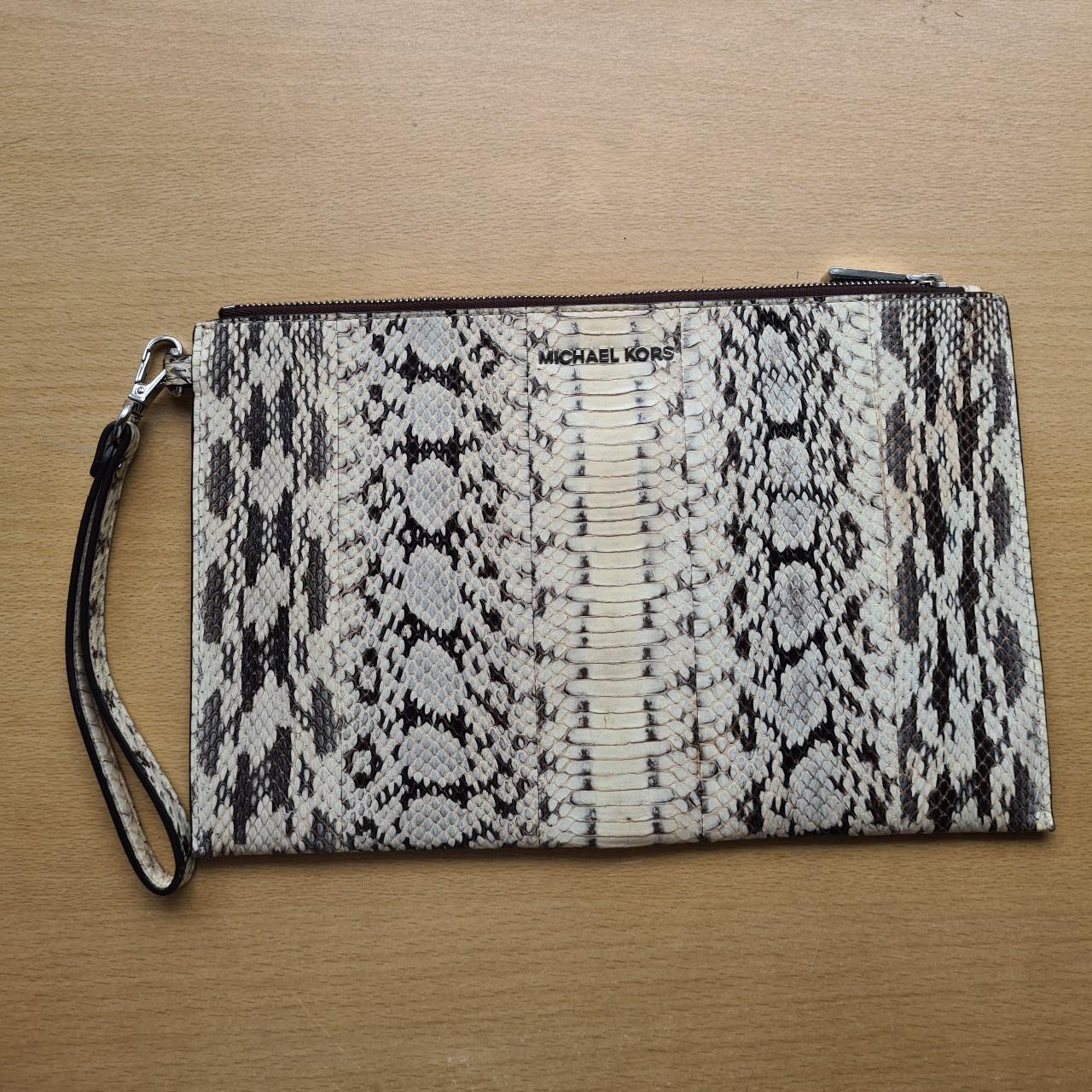 Michael kors hot sale snakeskin clutch