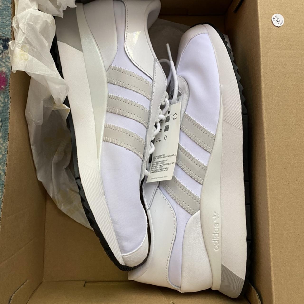 Adidas Originals Women's White and Cream Trainers | Depop