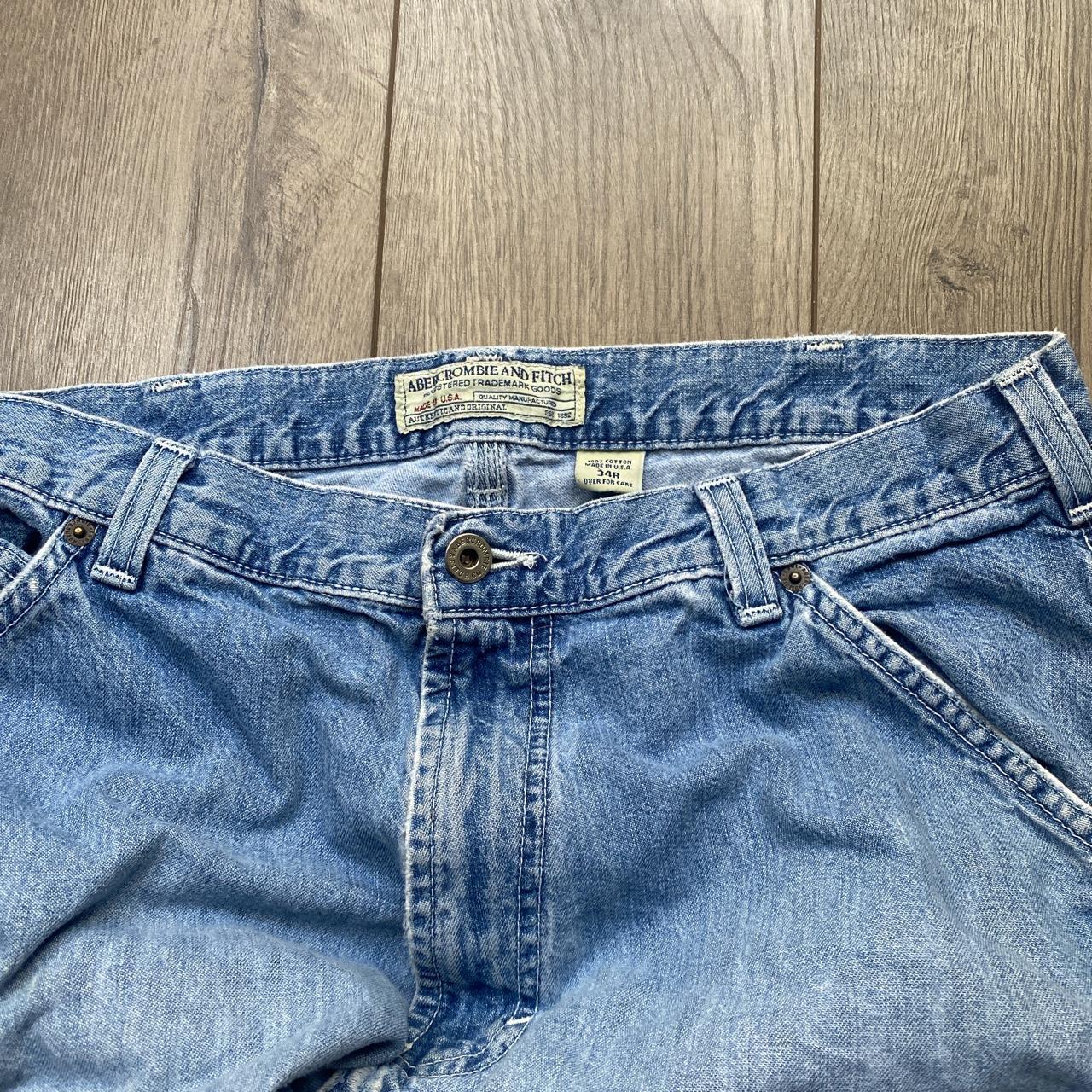 mens vintage abercrombie and fitch retro jeans Size... - Depop