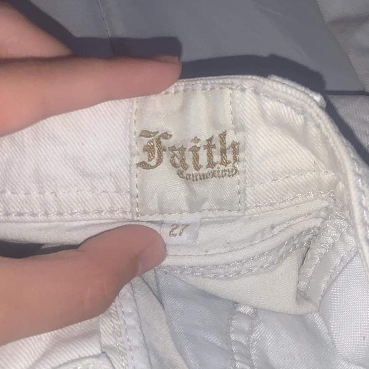 Faith Connexion Women's White and Gold Jeans (4)