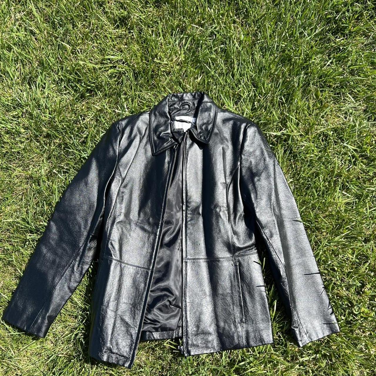 worthington green leather jacket