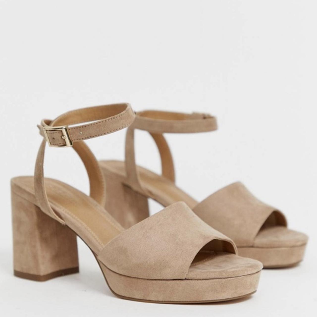 asos tan heels