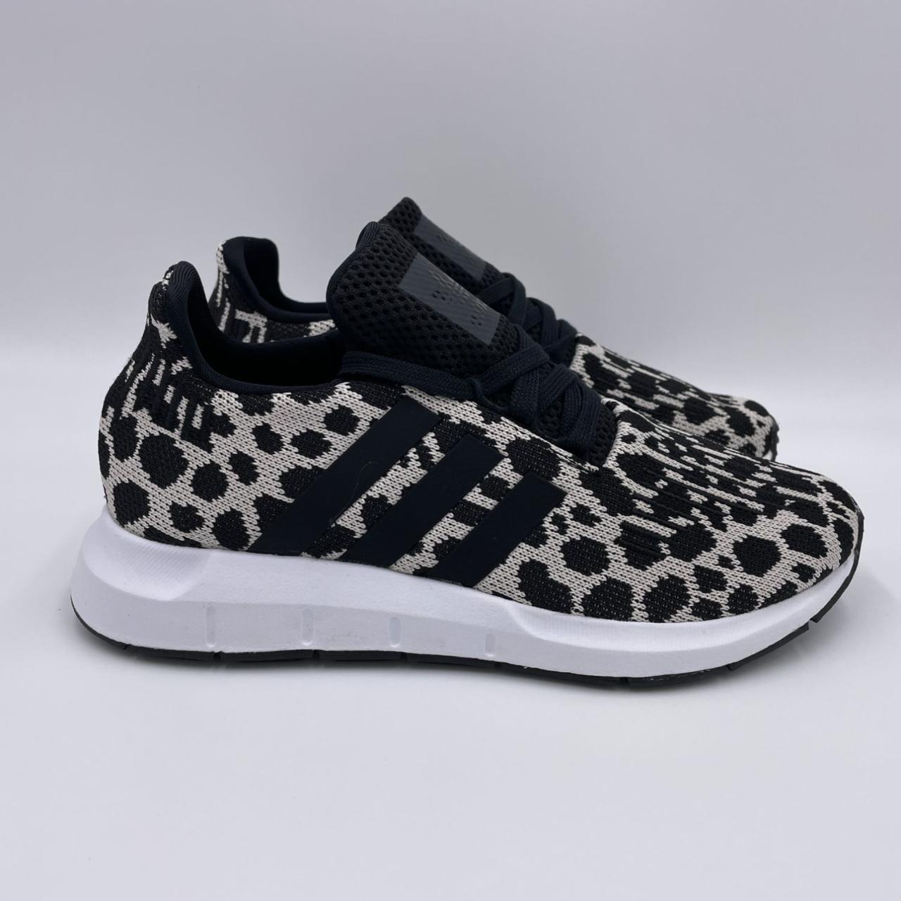 Swift run black &amp clearance white womens shoes leopard