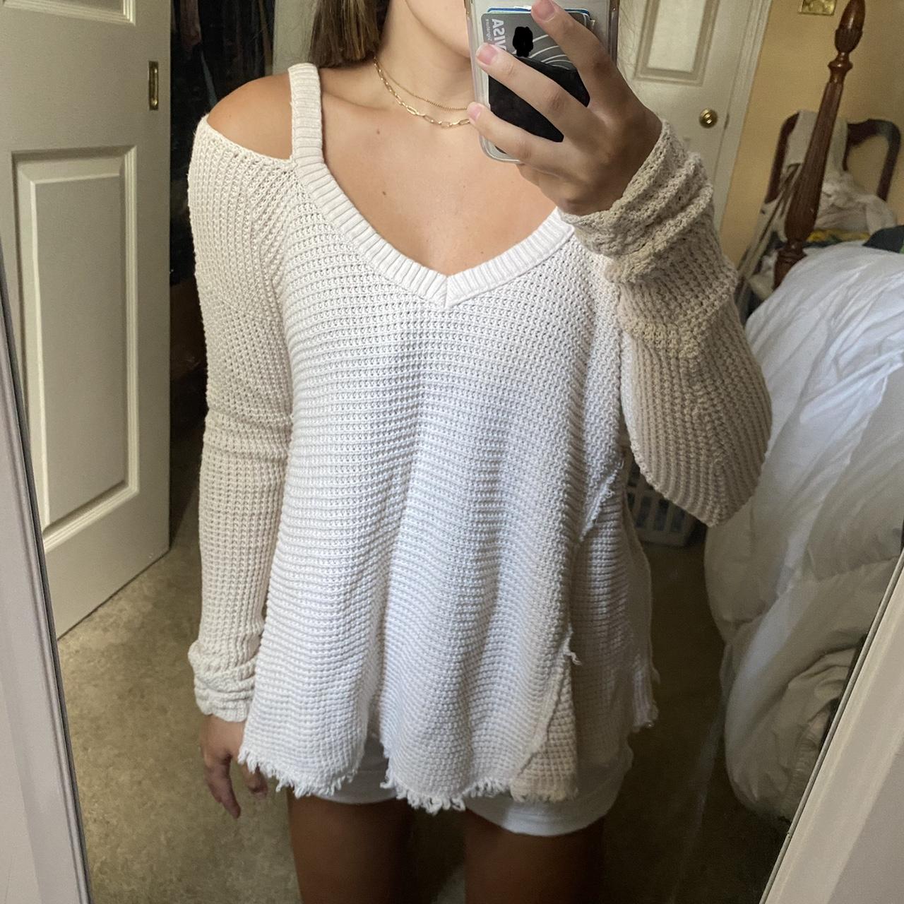 Free people cold outlet shoulder sweater