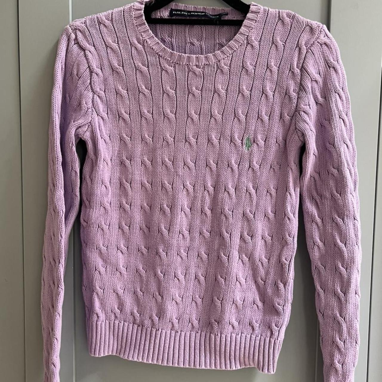 Lilac purple Ralph Lauren cotton jumper. Size medium - Depop