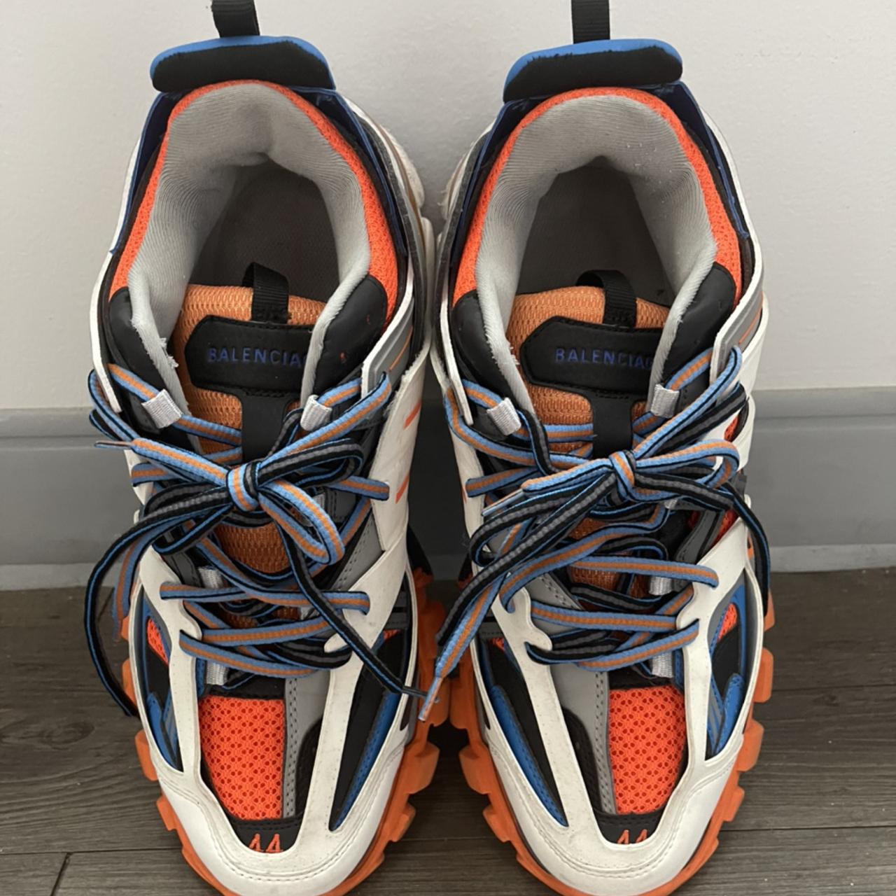 バレンシアガ　Balenciaga Track Orange Blue Balenciaga Orange, white blue track sneakers, 45 - BOPF