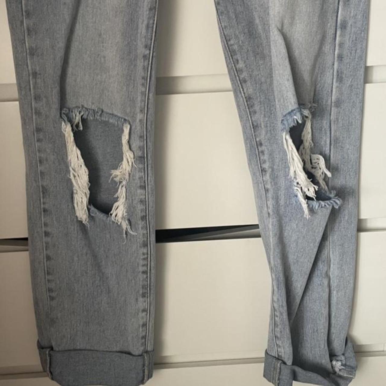 Denim baggy PLT jeans cuffed at bottom,worn... Depop