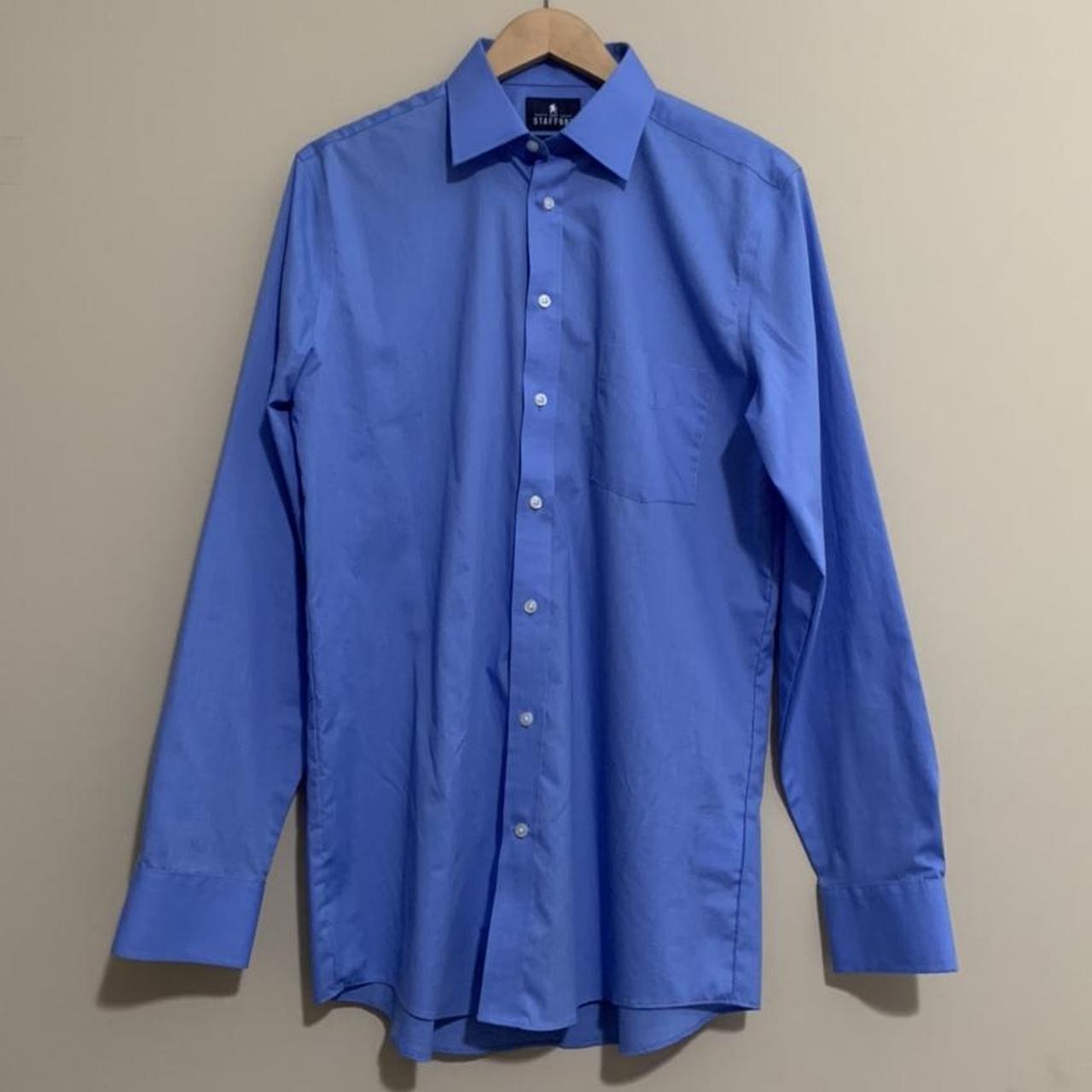 Lee Stafford Men's Blue Shirt | Depop