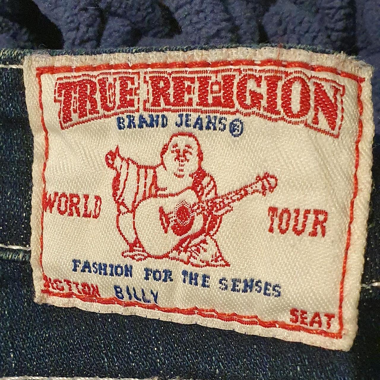 True Religion Billy Bootcut Jeans. Dark blue wash,... - Depop