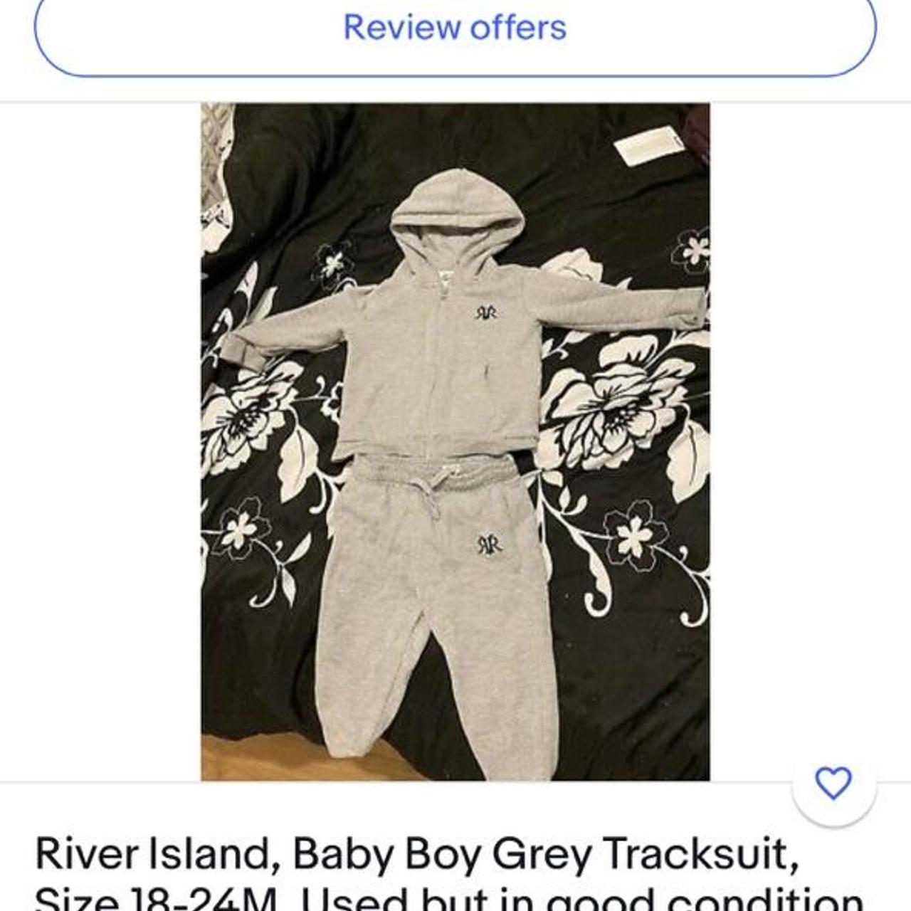 River Island, Baby Boy Grey Tracksuit, Size 1824M,... Depop