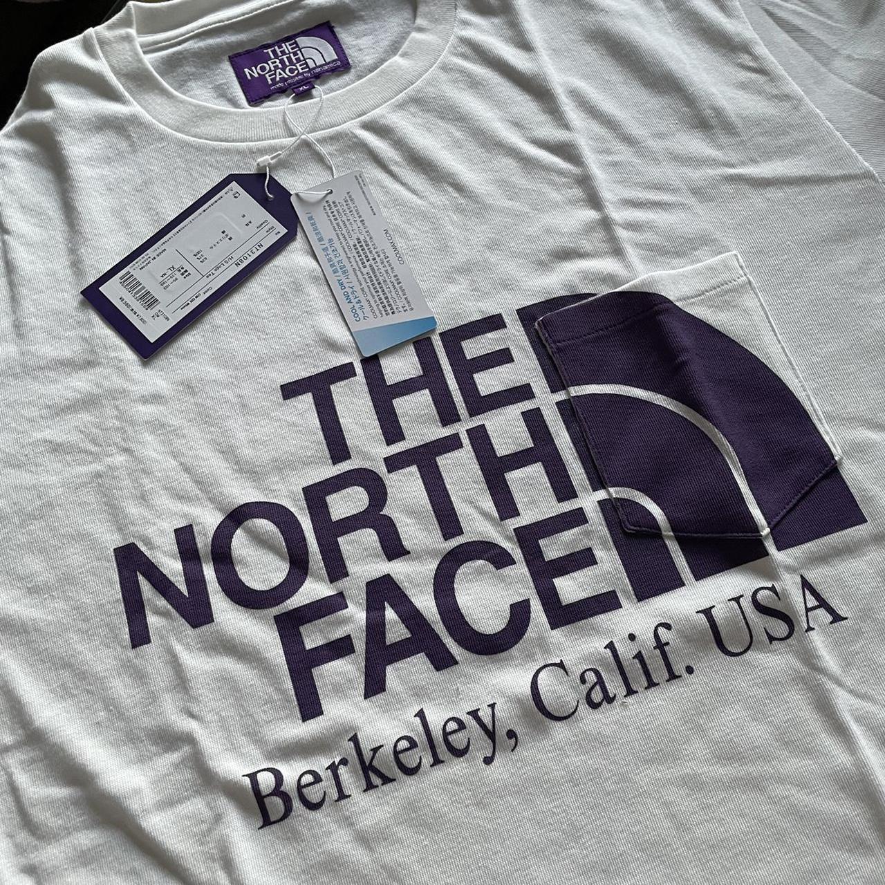 The North Face Purple Label Men's White and Purple T-shirt