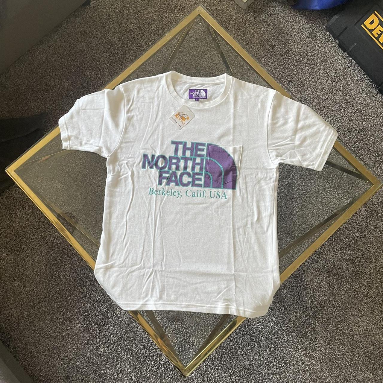 The North Face Purple Label Men's White and Purple T-shirt