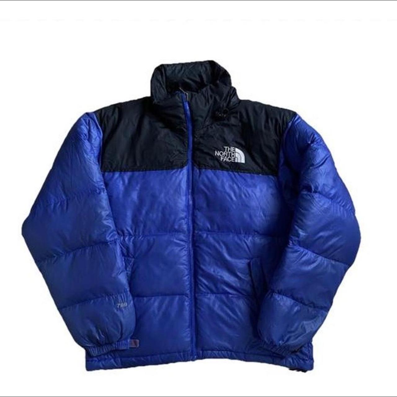 Selling blue north pace puffer Size m medium Not my... - Depop