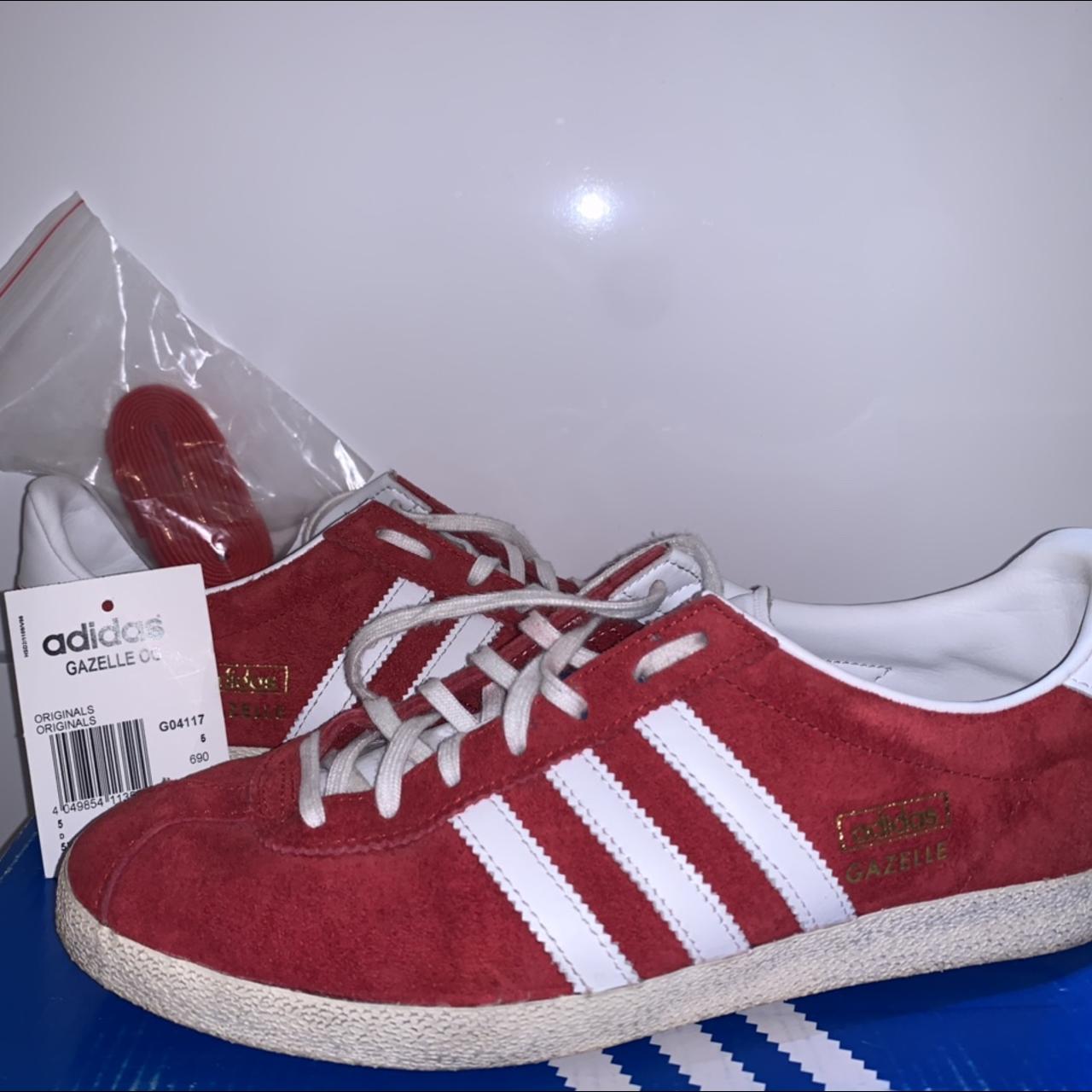 red suede gazelles