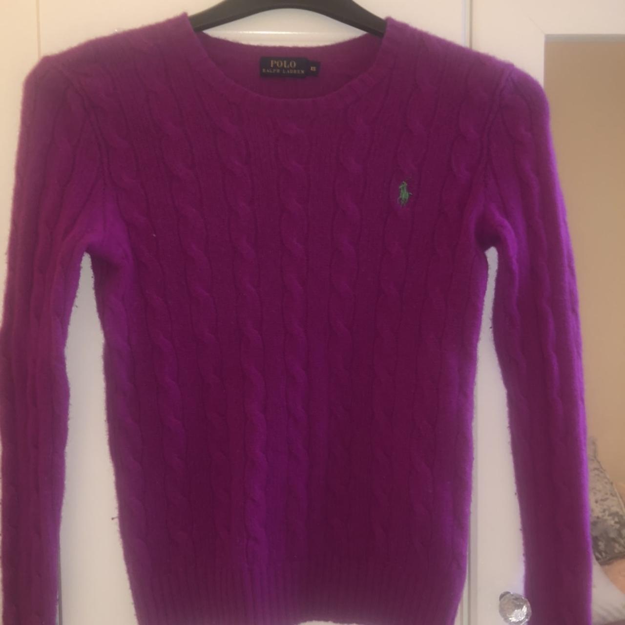 Pink Ralph Lauren knit jumper size XS, super... - Depop