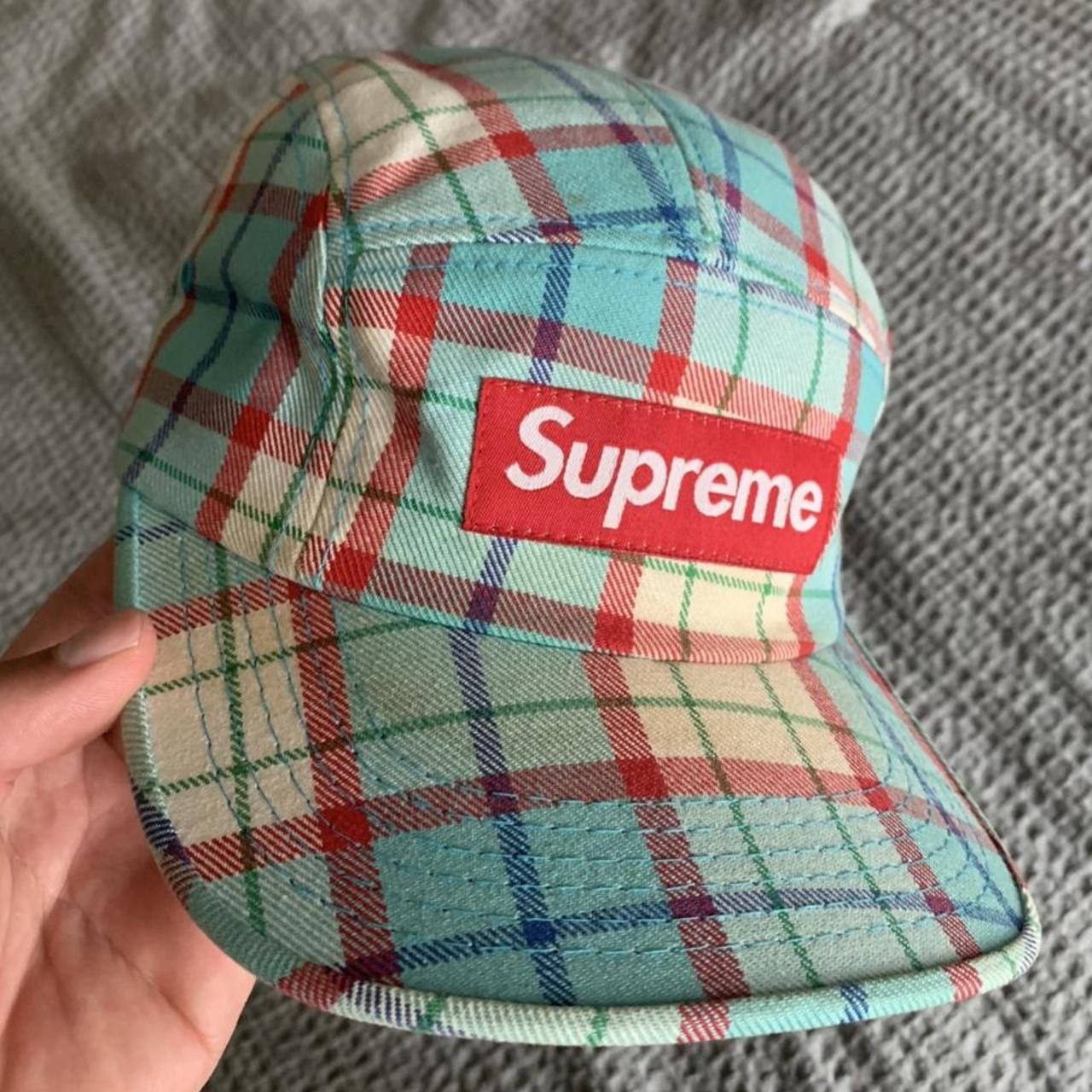 Supreme Plaid Camp top Cap