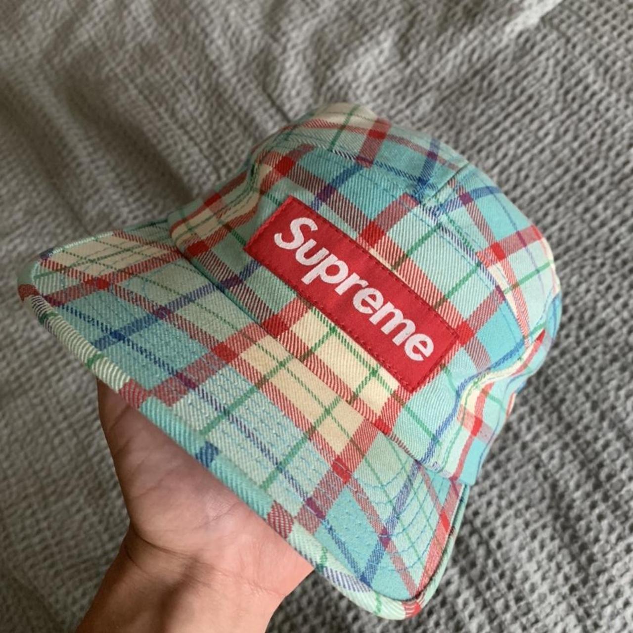 2007 Supreme Spring/Summer Plaid Camp Cap #vintage | Depop