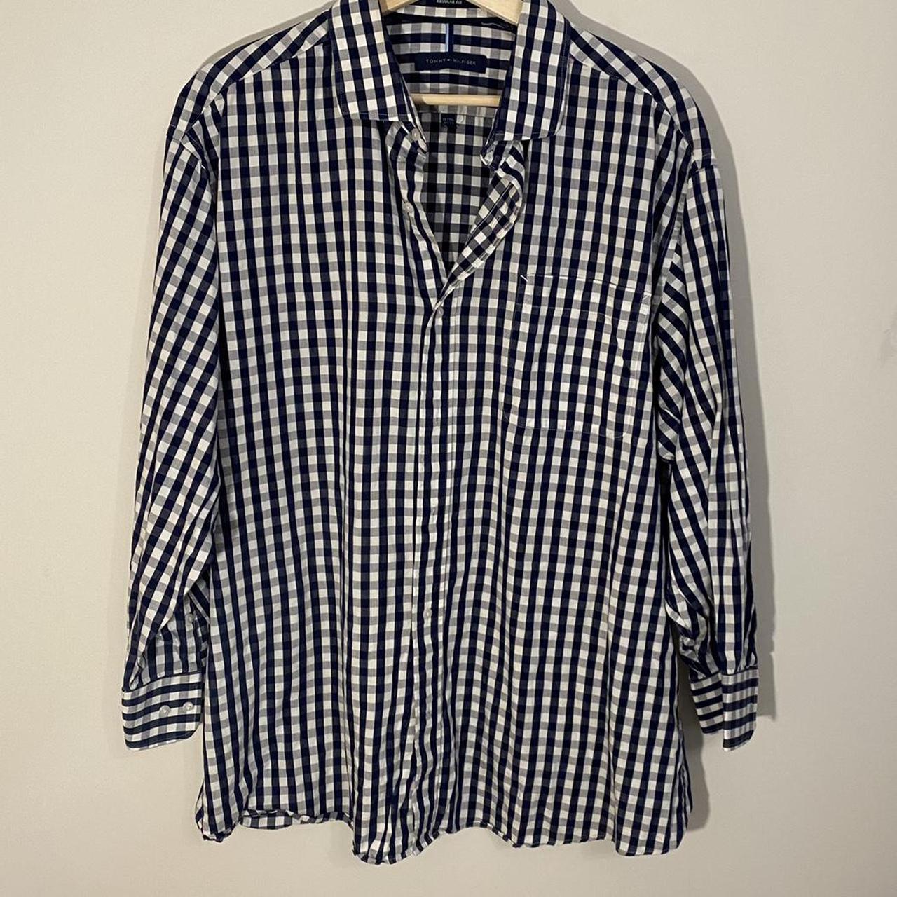 Tommy Hilfiger Men's Black and White Shirt | Depop