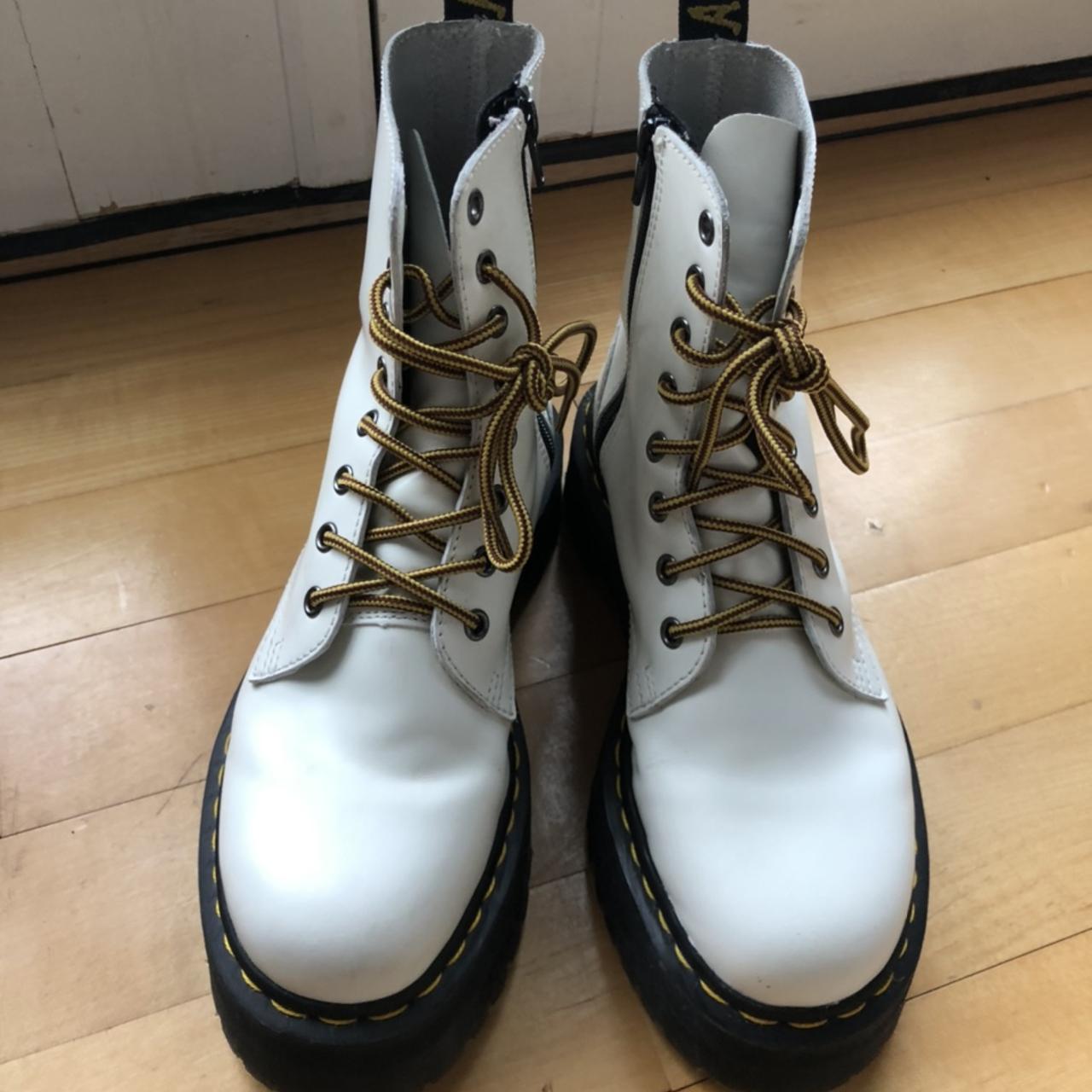 Doc martens White Jadon platform boots with cool... - Depop