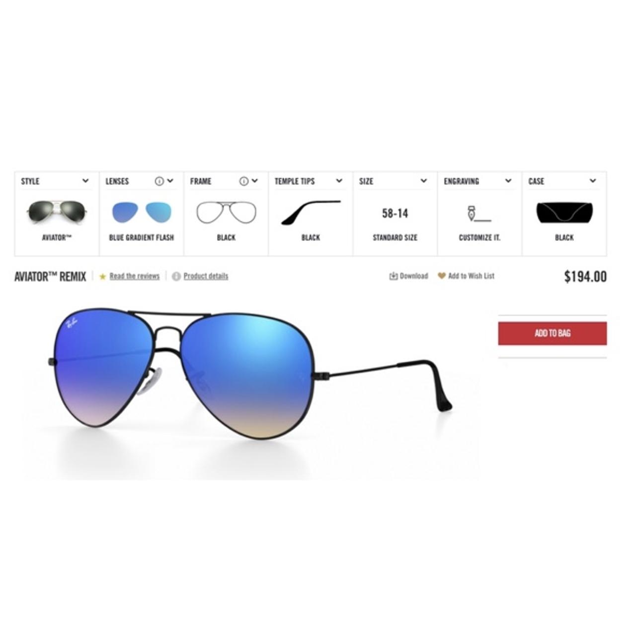 Aviator remix shop blue gradient