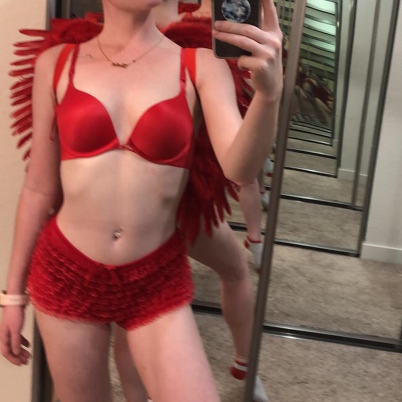 Victoria's Secret red bombshell bra 32A, worn only - Depop