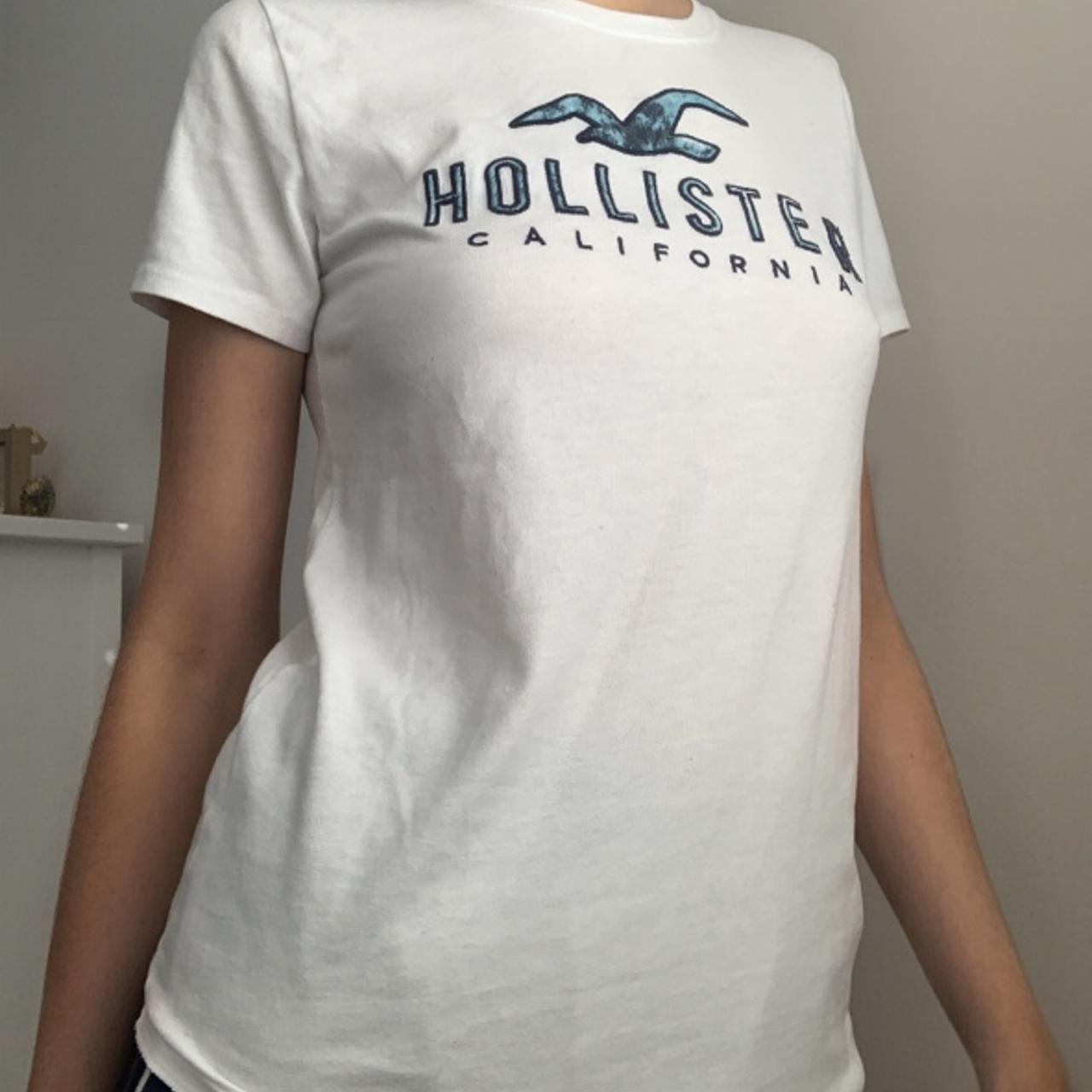 White hollister t-shirt. Super comfy and great
