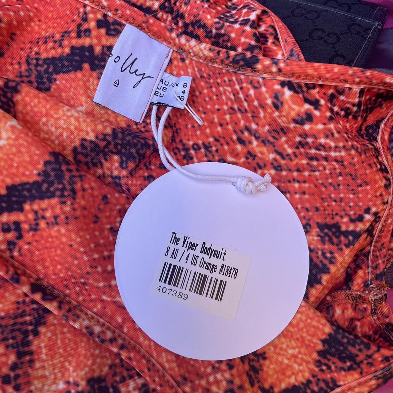 Oh Polly Women's Orange Bodysuit (4)