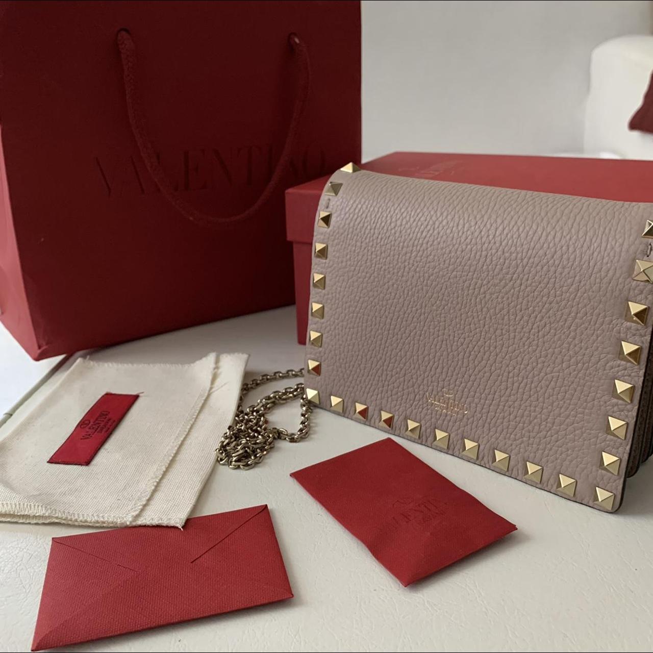 Valentino rockstud clutch on sale red