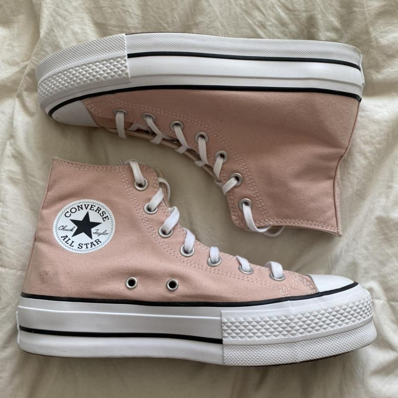 Pink platform converse the ICONIC converse that has... - Depop